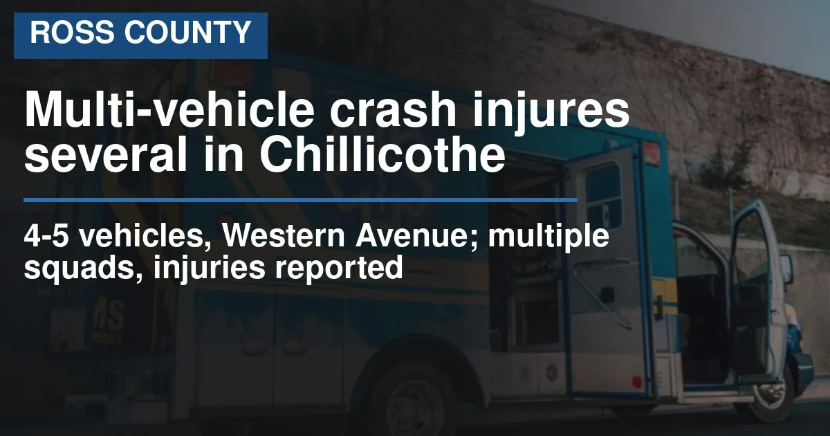 Multi-vehicle crash injures several in Chillicothe