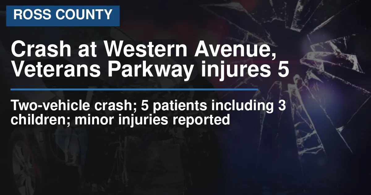 Crash at Western Avenue, Veterans Parkway injures 5